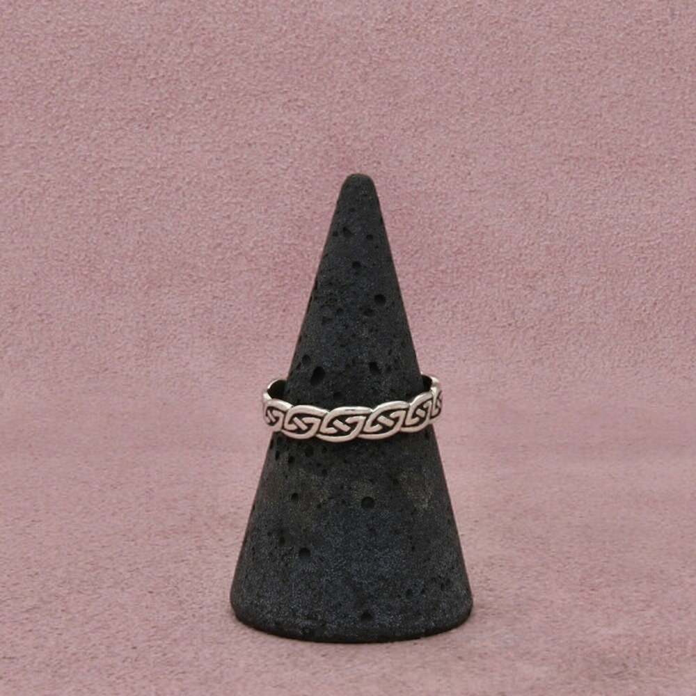 Avon Sterling Silver Vintage Celtic Stack Celtic Knot Interlaced Band Ring 7